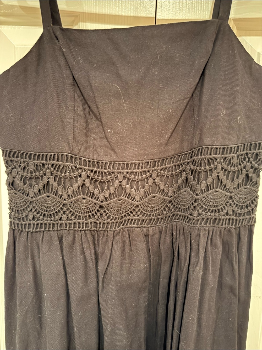 INC Black Smocked Waist Midi Sleeveless Dress - Picture 4 of 5